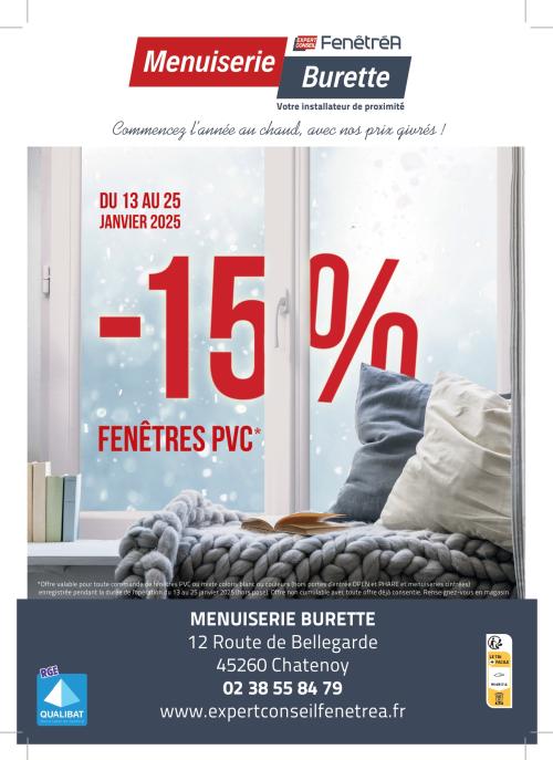 Promo du 13/01 au 25/01 FENETRE PVC